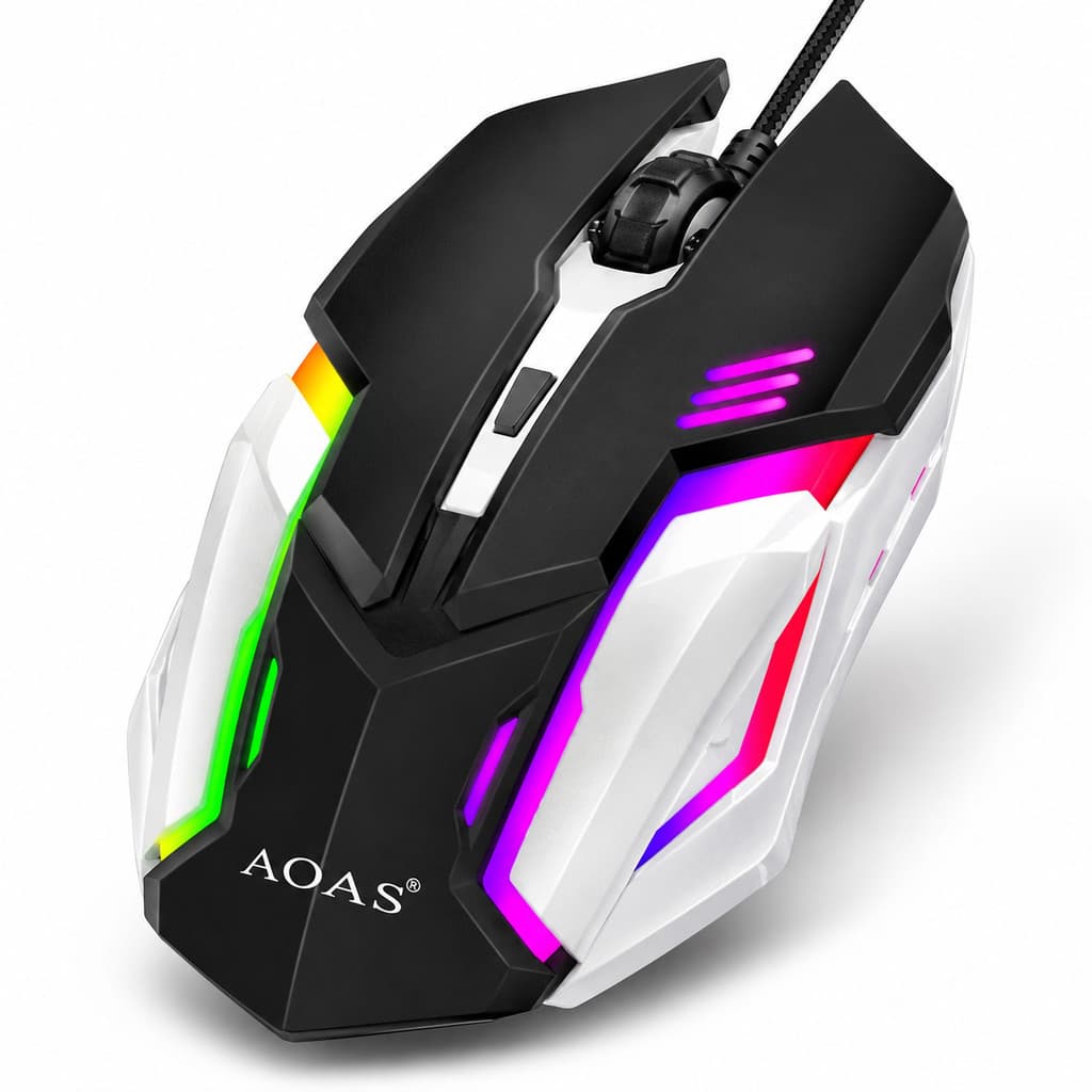 Mouse gamer 6 botões com LED RGB 4800 Dpi ajustável game Mouse Premium