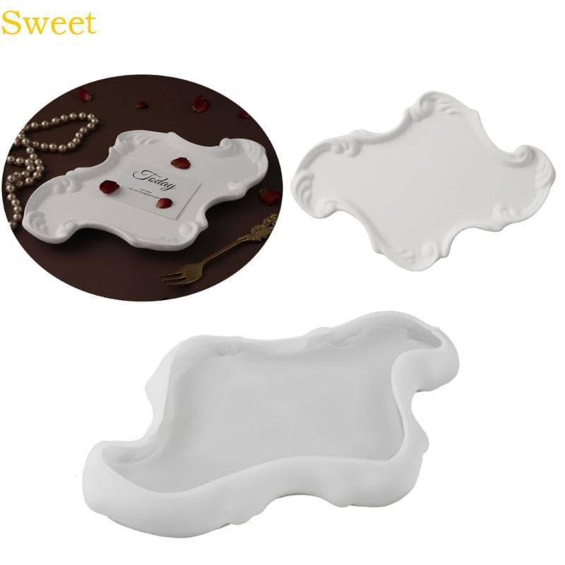 Bandeja Europeia Molde Silicone Placa Armazenamento Organizador Delicado Alívio Do Laço