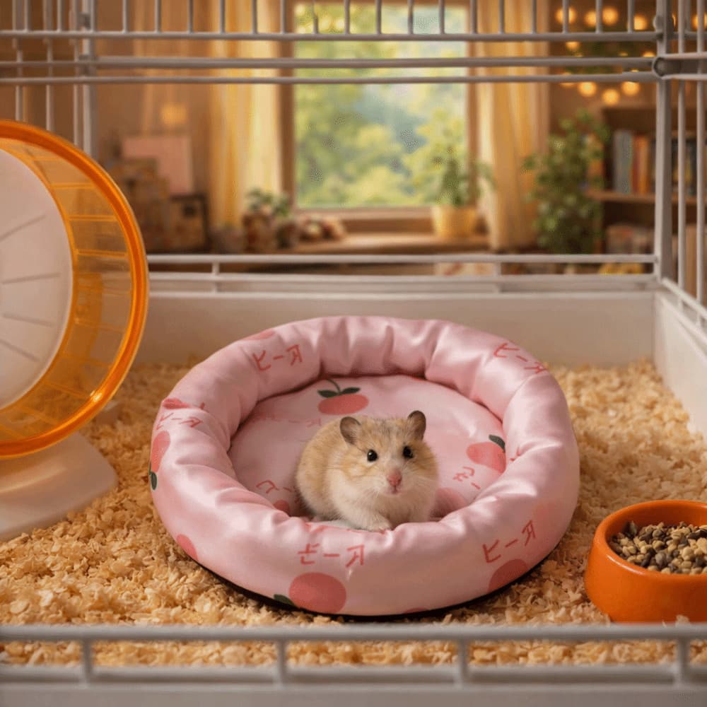 Tapete De Ninho De Hamster , Almofada De Seda Gelada Respirável , Pequeno Para Areia De Animais De Estimação , Cama Com