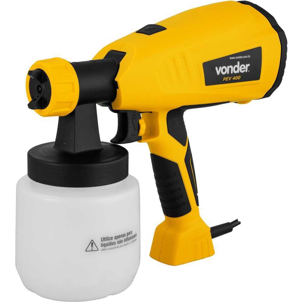 Pistola de Pintura Elétrica PEV400 220V Vonder Original HVLP 800ml Pulverizador Profissional
