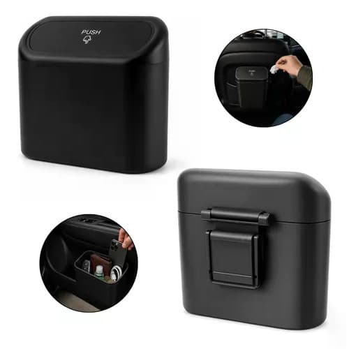 Lixeira Automotiva Uber Porta Objetos Compacta Carro Lisa Preto