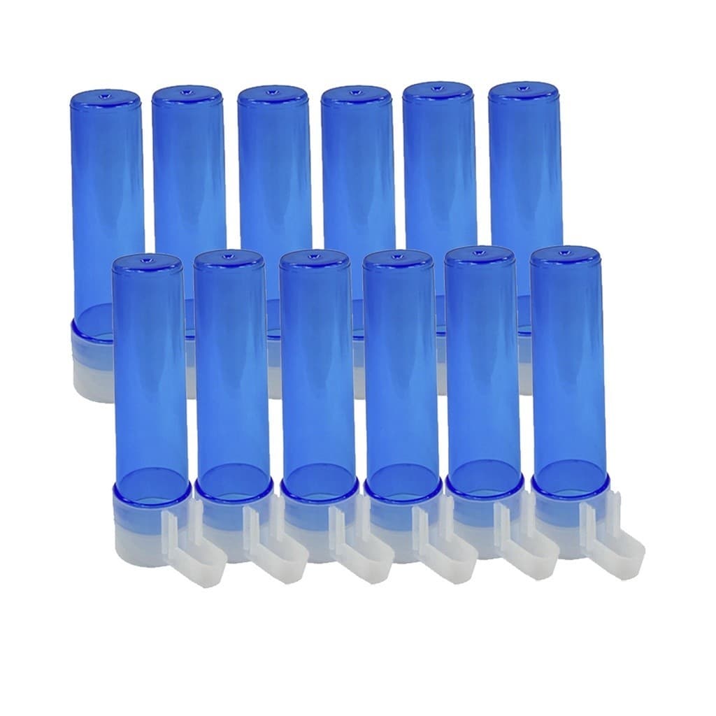 Kit 12 unidades Bebedouro Passaros Médio 30ml BP Azul