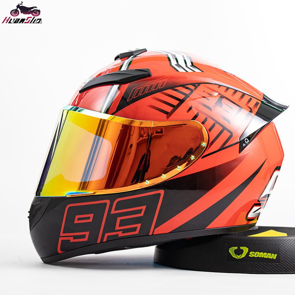 Capacete Integral Para Motocicleta , De Equitação Todas As Estações , Lente Dupla , Unissex