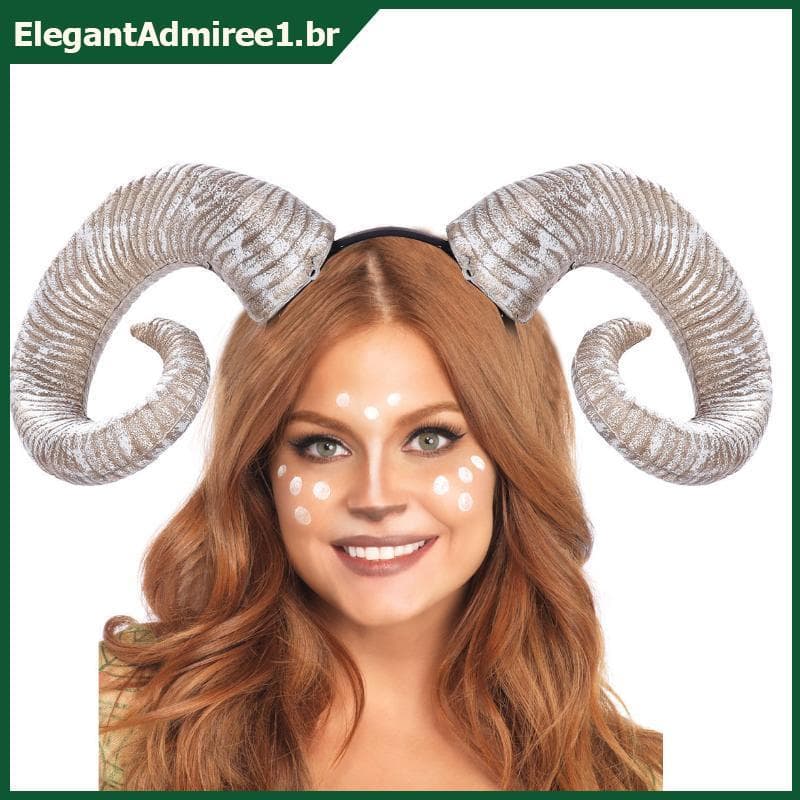 ELEGA 1 Peça Demônio Gótico Lolita Cosplay Halloween Headwear Prop Artesanal Anime Chifre De Ovelha Hairband Acessório