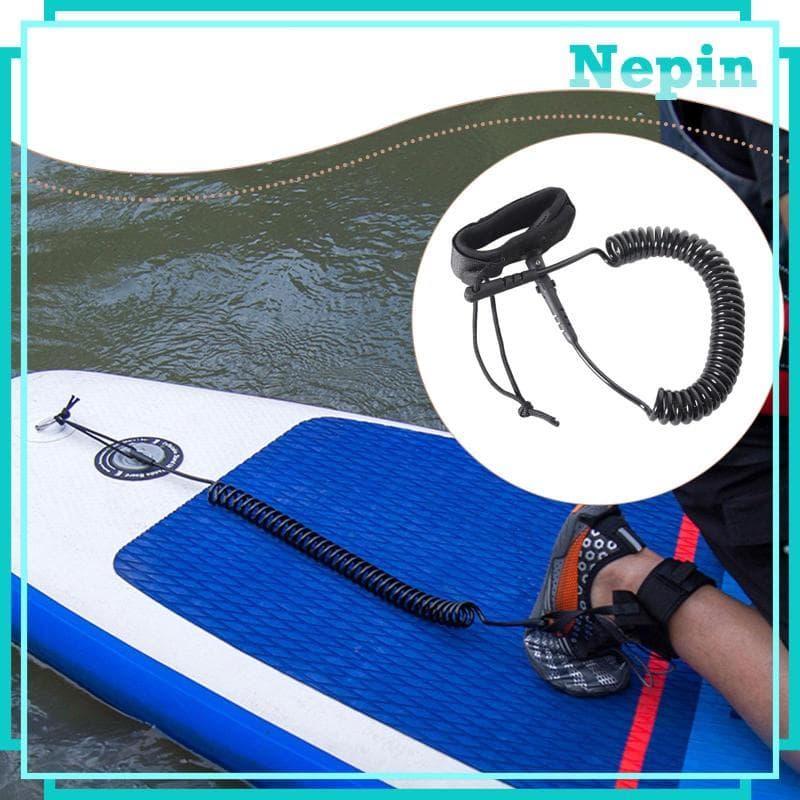 [Nepin] Proteção De Corda Para Pés De Prancha De Surf , Resistente , Trela Pranchas Enrolada Mola , De Segurança Longboa