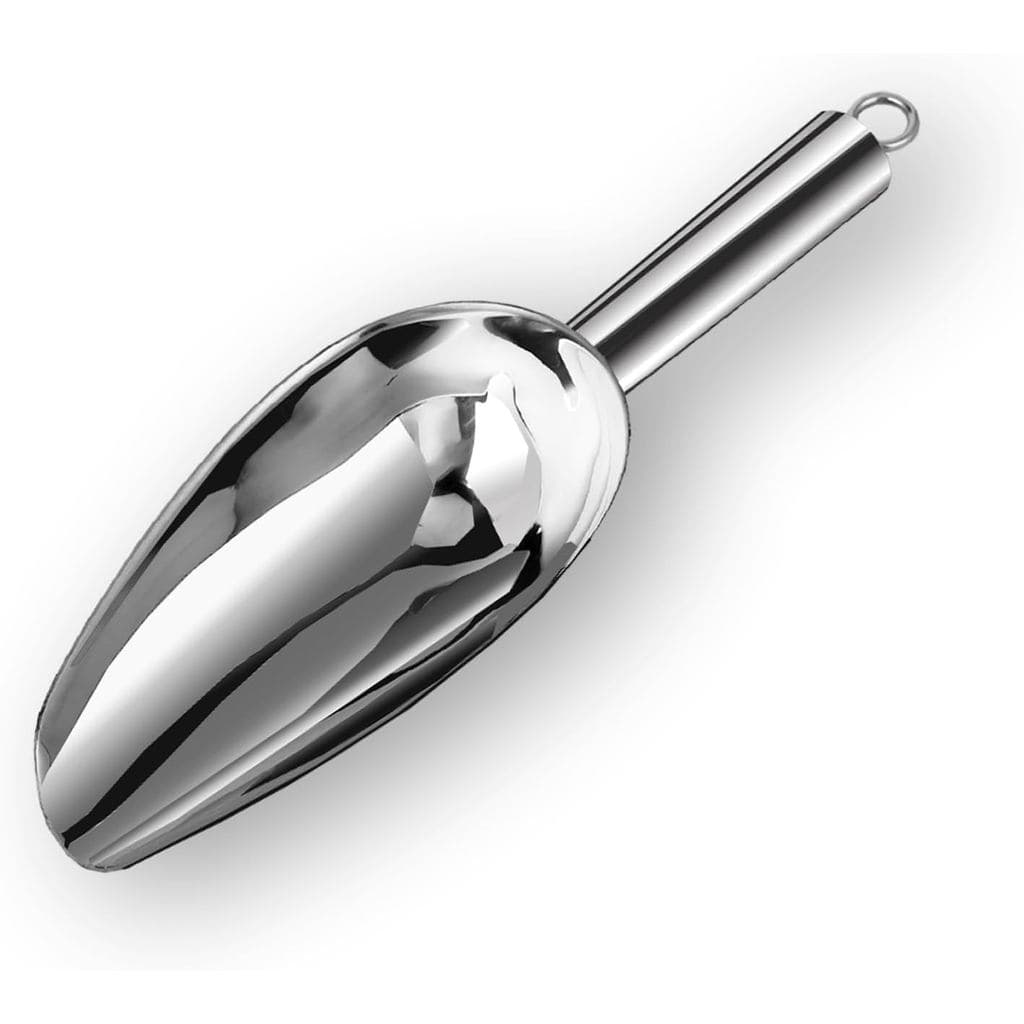 Colher de Gelo de Metal para Freezer, Colher de Aço Inoxidável de 6 oz para Máquina de Gelo, Balde de Gelo, Bar, Cozinha