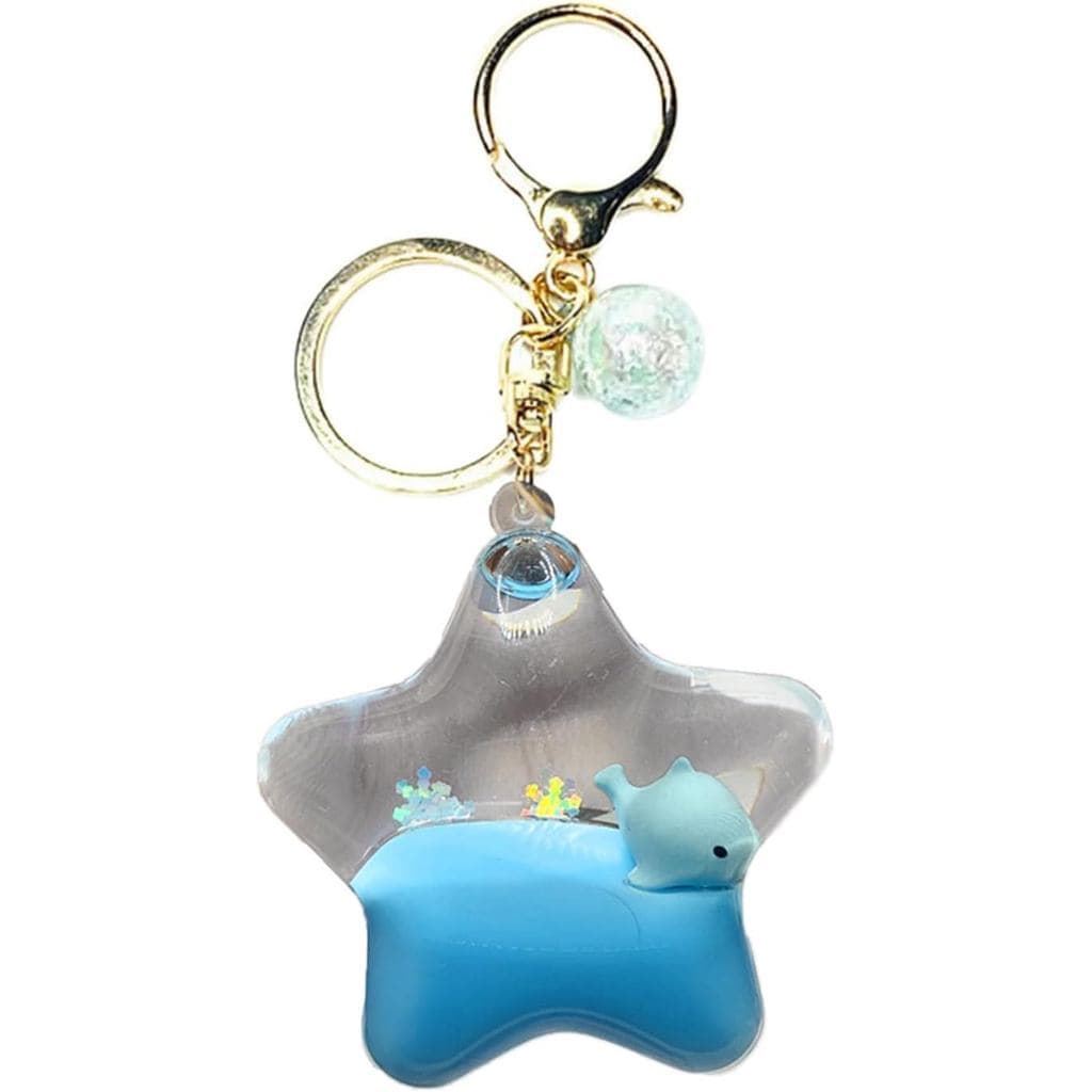 Chaveiro Estiloso com Pentagramas e Animais de Desenho Animado, Pingente em Forma de Estrela para Bolsas e Mochilas HMZ3
