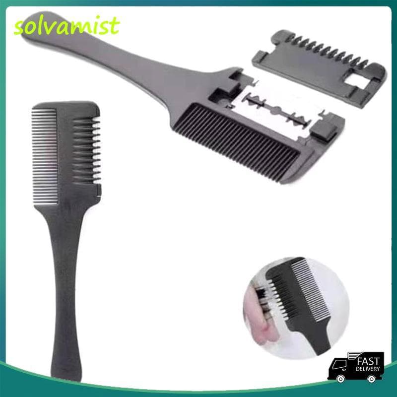 1 Pçs Pente De Corte De Cabelo Bla Lidar Com Escovas Navalha Guarnição Ferramentas De Estilo De Salão De Beleza