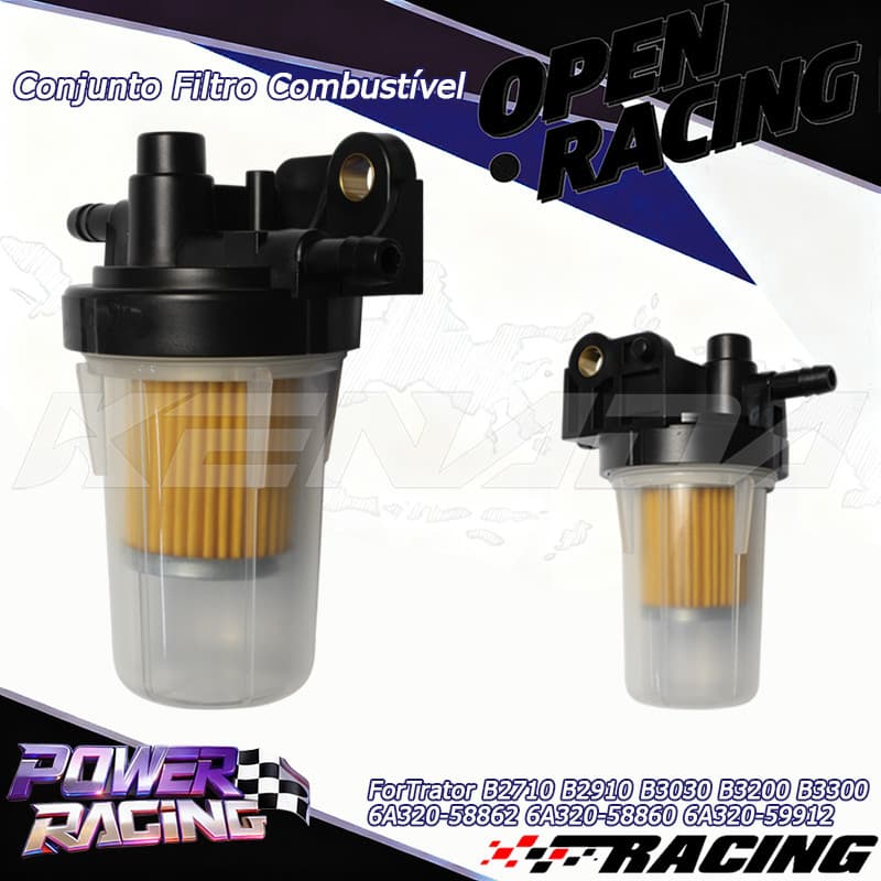 Kit Filtro Diesel com Separador Água 6A320-58862 para  B2710 B2910 Compatível Alta Eficiência Fácil Instalação Trator