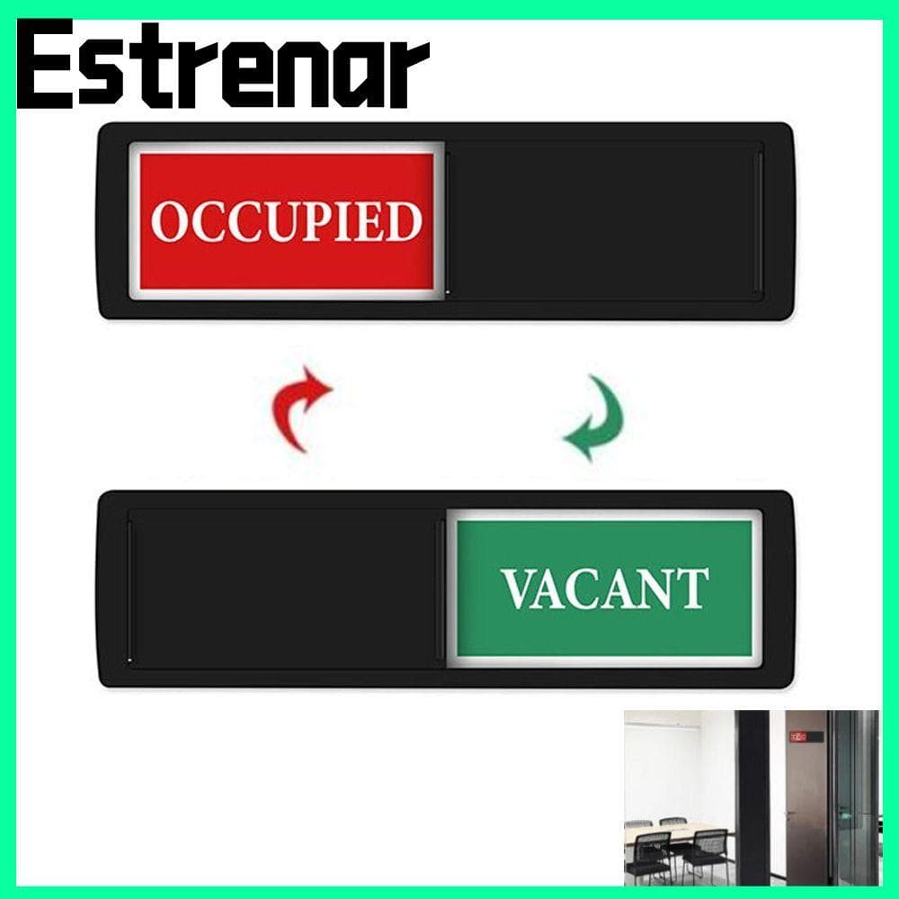 Sinais De Lembrete ESTRENAR , Sinal De Porta De Escritório Ocupado VACANT À Prova D'água , Deslizantes Autoadesivos ABS
