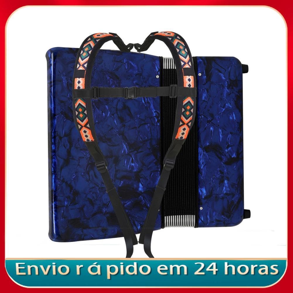 Tomvorks Acordeão Alça de Ombro Couro Veludo Conjunto Ajustável para Baixistas 16-120 Ajuste Universal Jogo Confortável