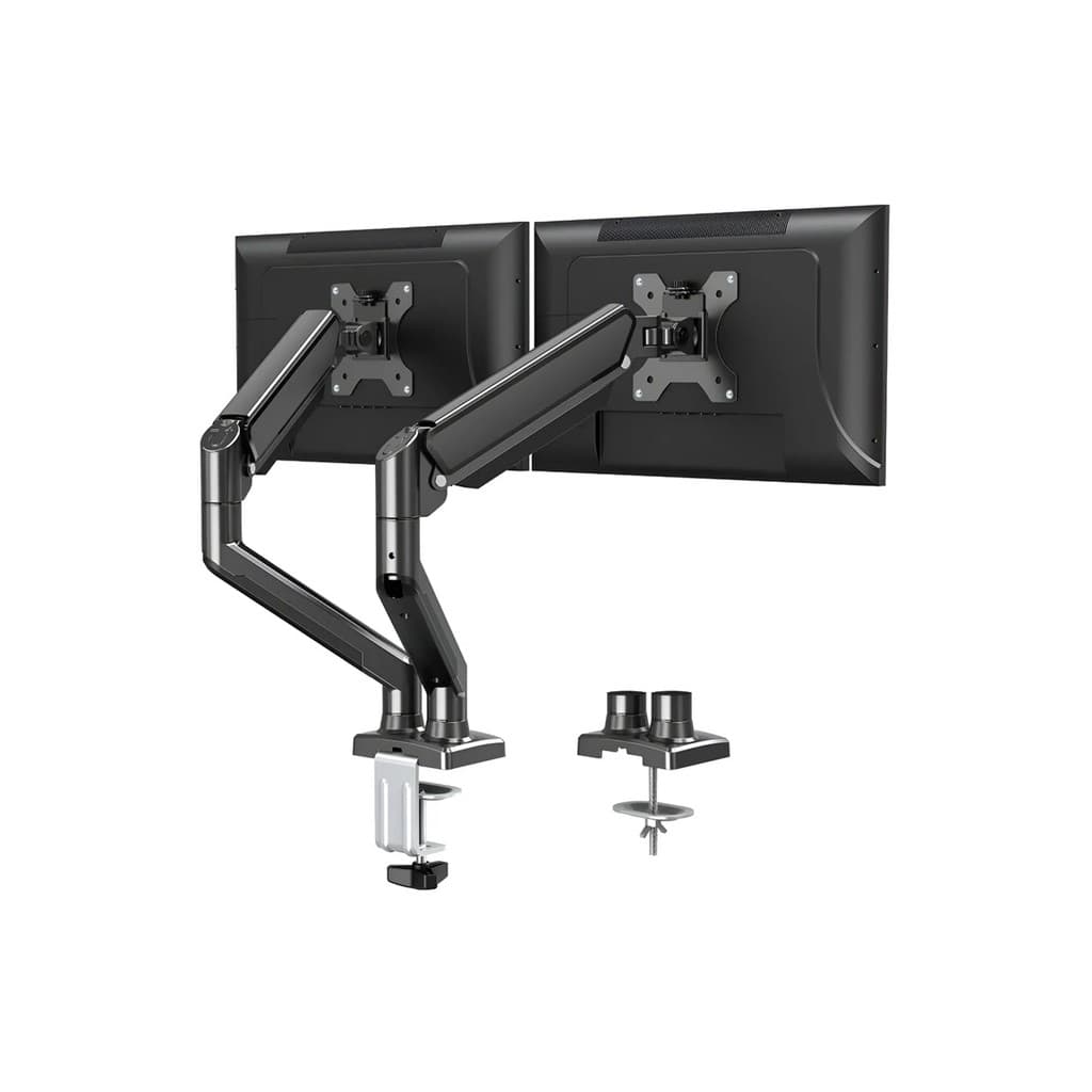 Suporte Mesa Dois Monitores Braço Tv Articulado Home Office Cor Preto