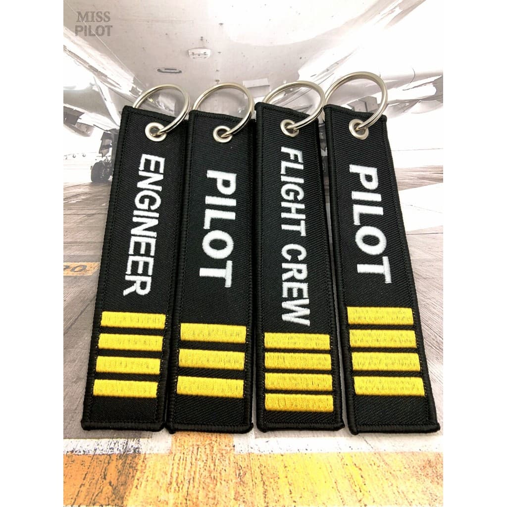 [Coleção] PILOT Captain FLIGHT CREW Unidade Dois Três Quatro Barras Bolsa Chaveiro Air PILOT