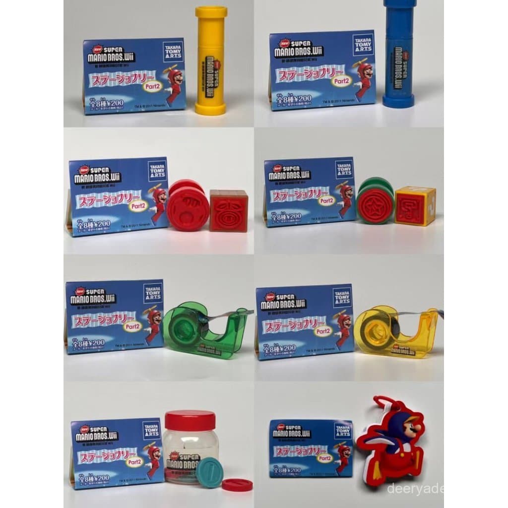 Novos itens soltos: Modelo de brinquedo Domei gashapon Super Mario, caneta modelo, item decorativo.