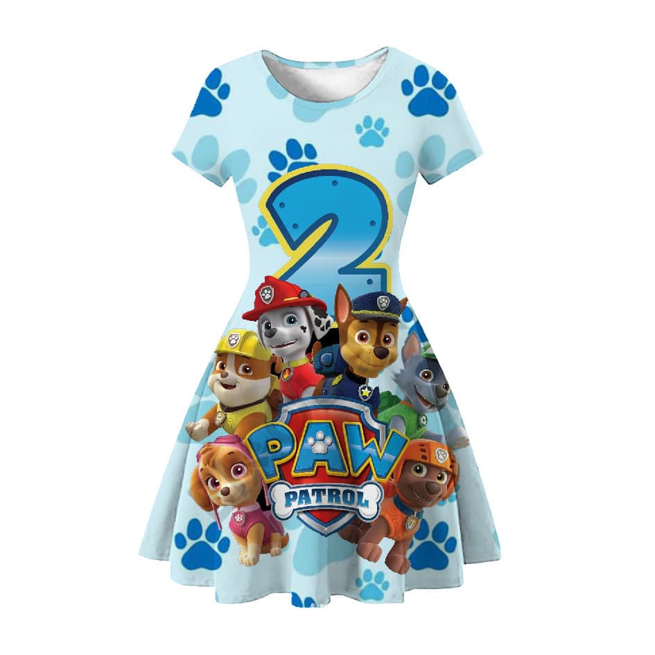 Vestido Infantil De Desenho Animado , De Anime Com Estampa 3D Para Meninas , Roupas De Festa Diária De Verão