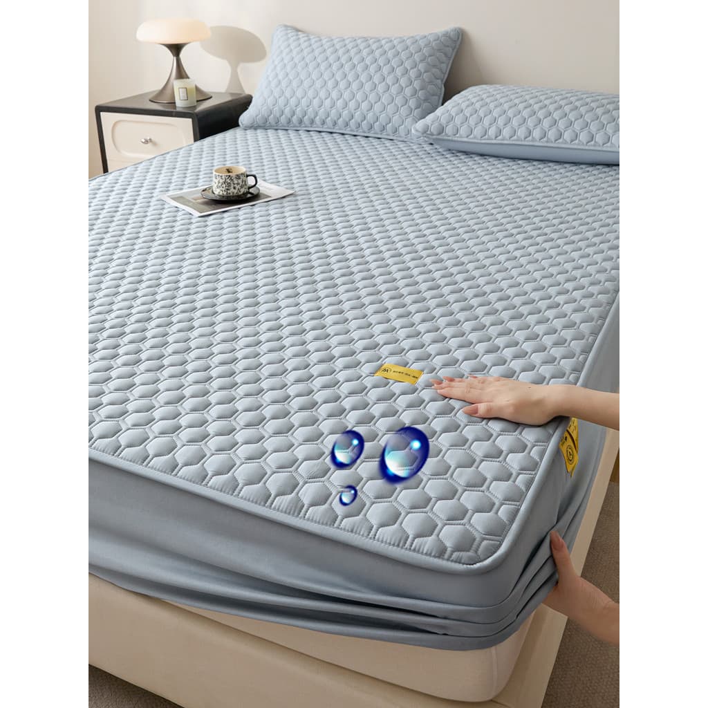 Lençol de cama à prova d'água, peça única, algodão, lençol, conjunto de três peças, capa de cama com tudo incluído, capa