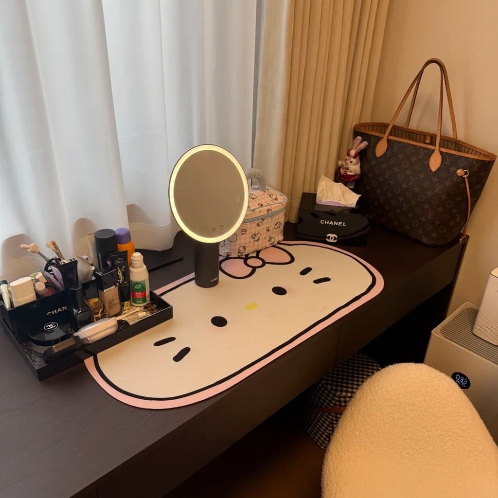 Vestido tapete de mesa gato penteadeira Manicure decoração de mesa tapete protetor menina quarto cama mestre toalha de m
