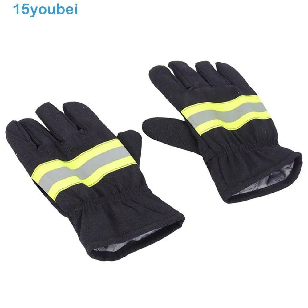 Luvas de Soldagem Resistentes ao Calor YOUBEI, Luvas Grossas de Bombeiro Resistentes ao Fogo e Retardantes de Chamas IIQ