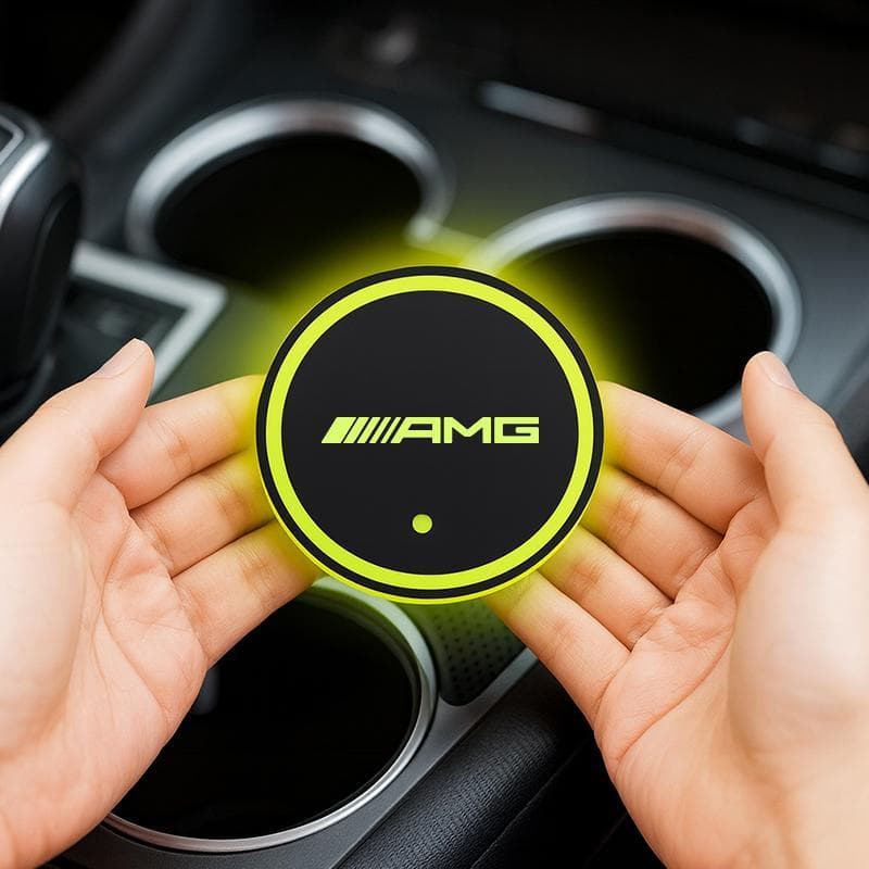 7 Cores Luz RGB Suporte de Copo LED Automotivo Acessórios para Carros For Mercedes Benz AMG A45 C63 E63 GLE CLA