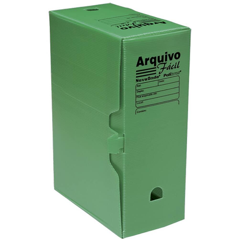 Arquivo morto novaonda 250x130x350mm verde Polibrás 5 UN