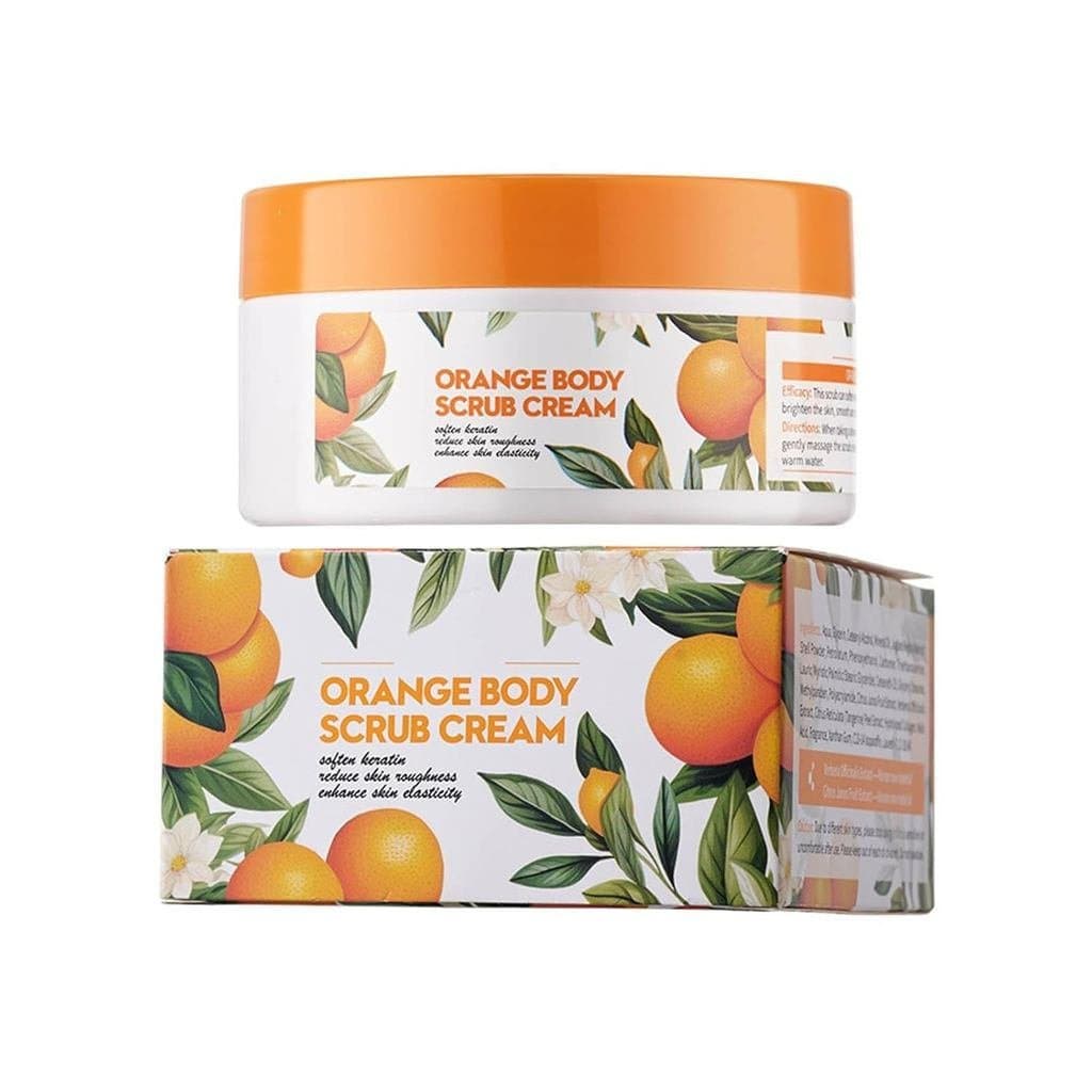 Esfoliante corporal de laranja, produto esfoliante facial e corporal de laranja, profundamente hidratante, suave e delic