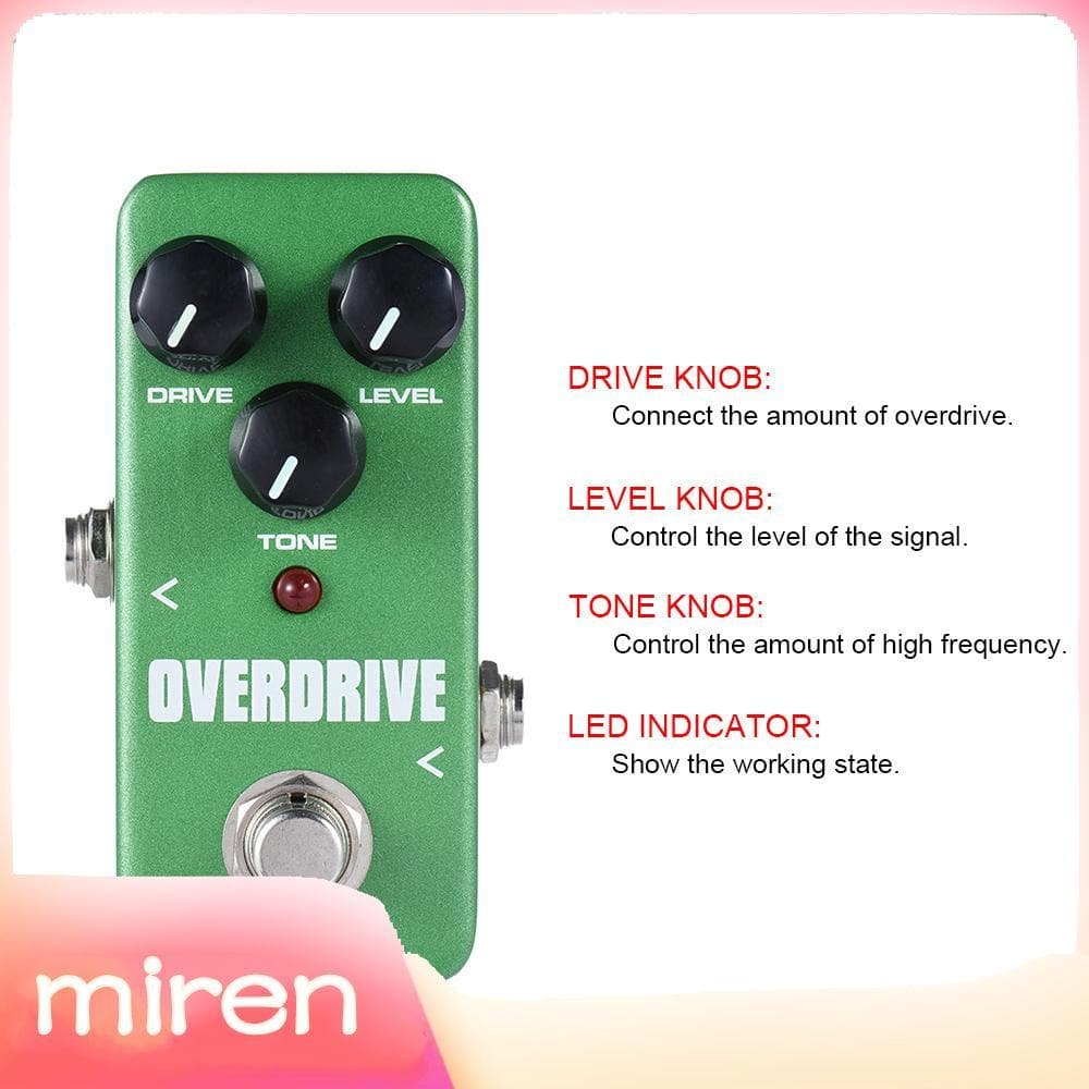 miren.br KOKKO FOD3 Mini Pedal Overdrive Efeito Guitarra Portátil