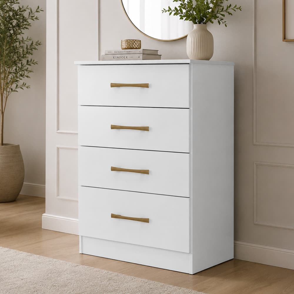 Cômoda Ms913 Organizadora Roupa Para Quarto 4 Gavetas