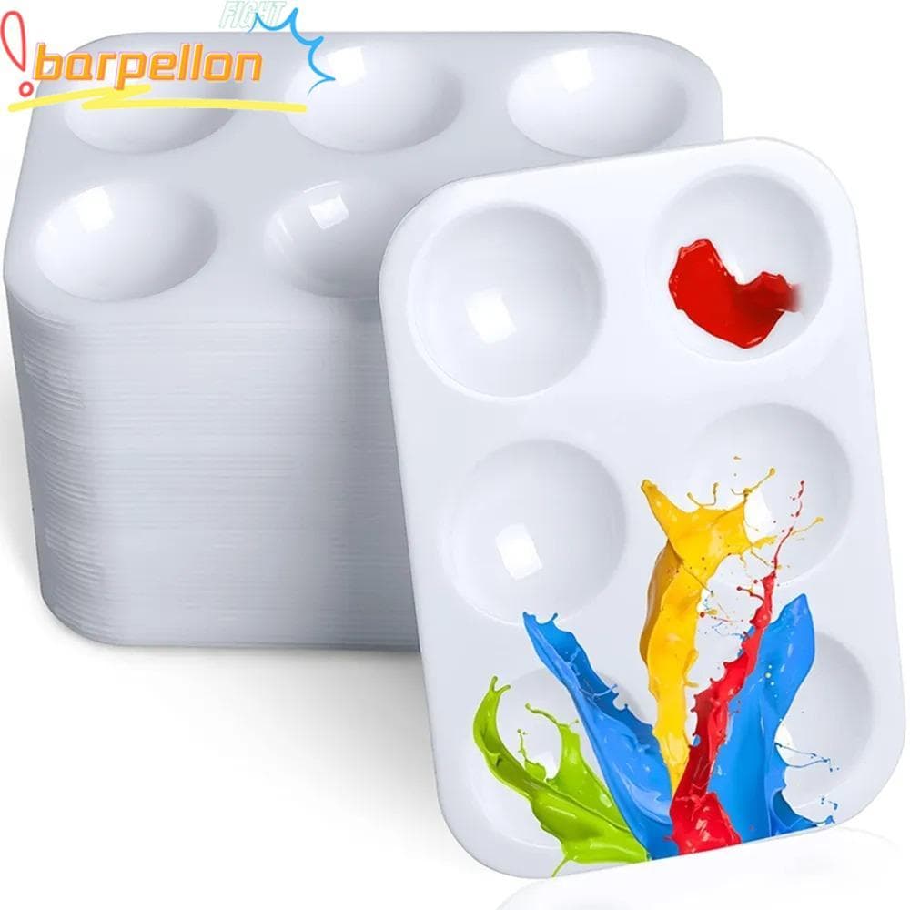 Bandeja De Pintura BARPELLON 5 Unidades , Paleta De Aquarela Branca De Plástico , Pigmentos De Alternativas De Arte Espe