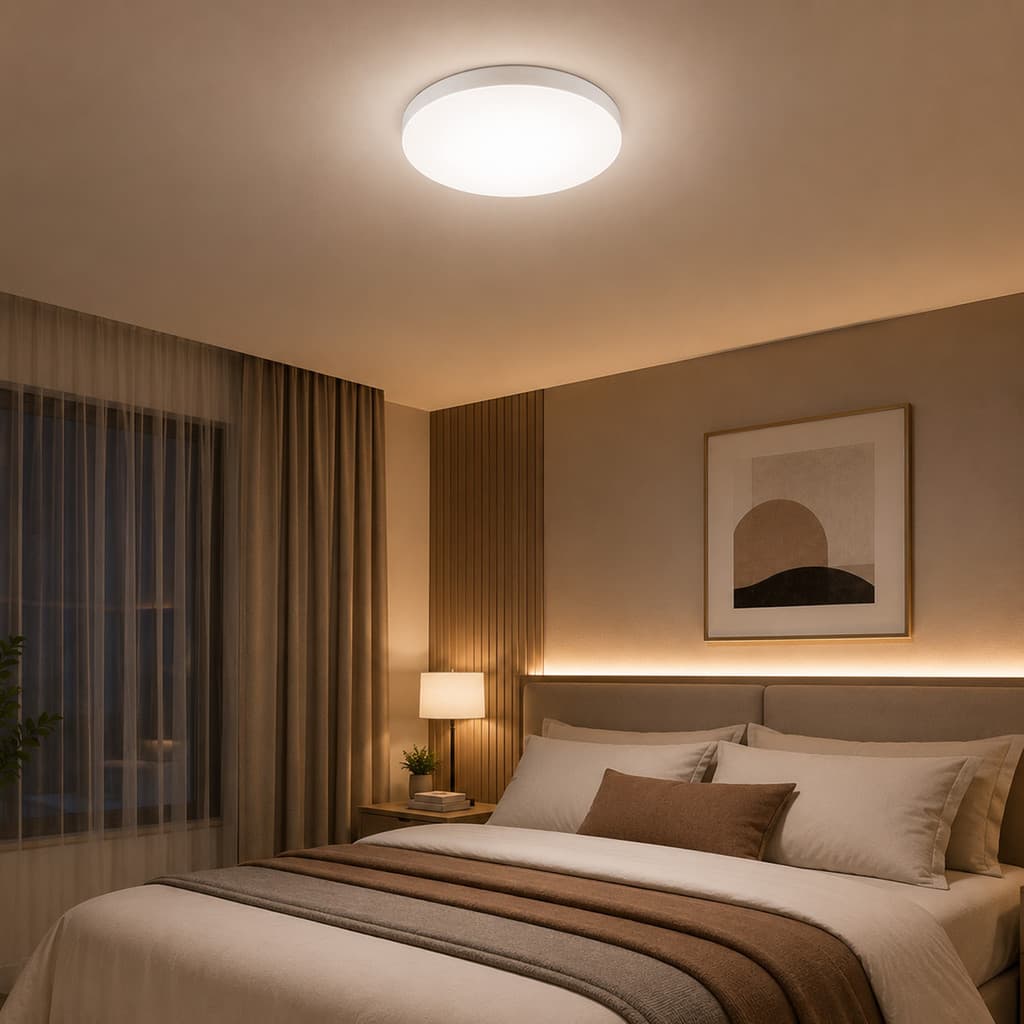 Luminária Plafon Sobrepor Redondo LED 32 cm 24W  Sala Quarto Escritório
