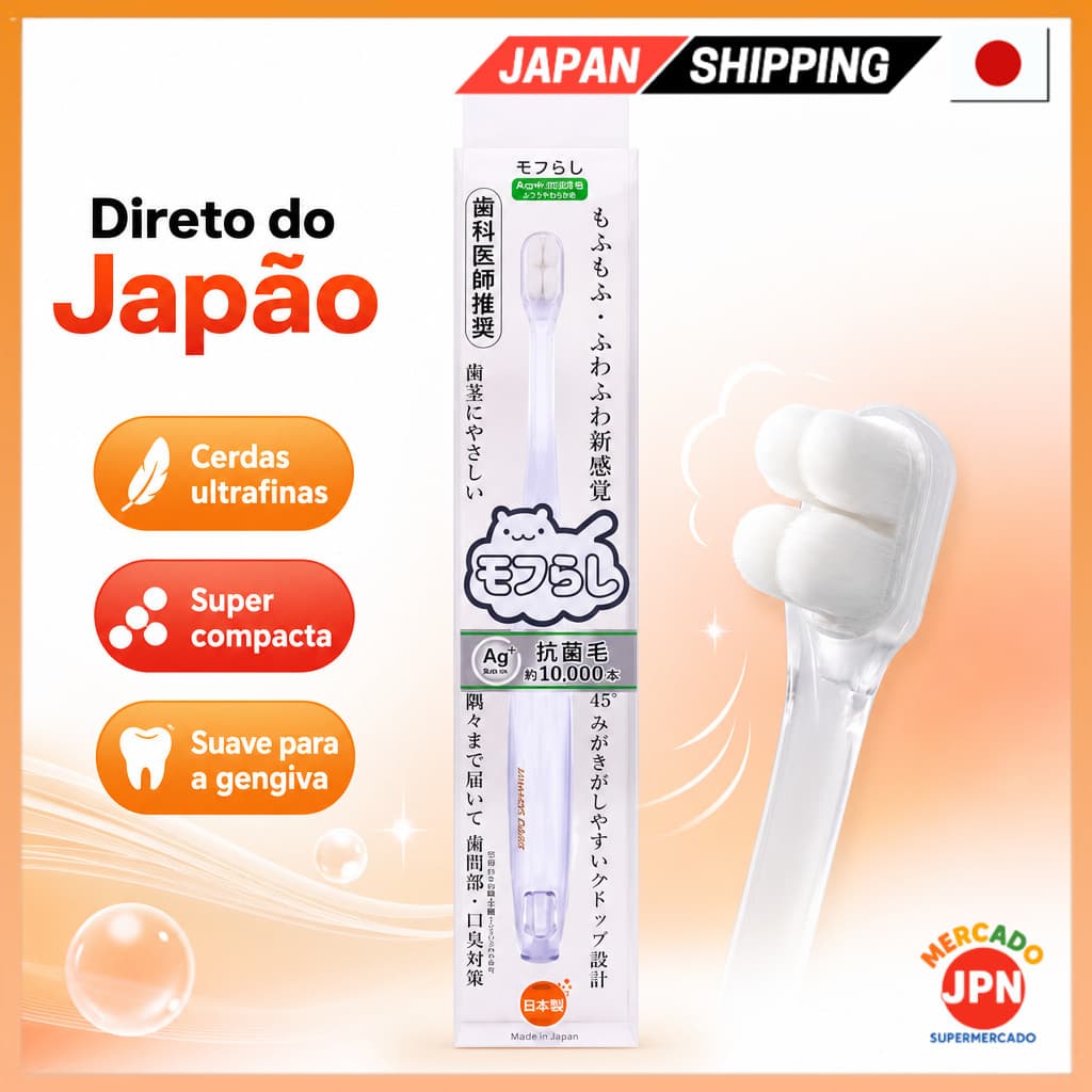 Orange Care Products Escova de Dentes Super Compacta com Cerdas Ultrafinas Direct from JAPAN