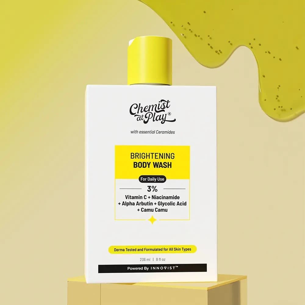 Chemist at Play Sabonete Líquido Iluminador para o Corpo 236ml com Camu Camu e Alfa Arbutina para Reparação da Pele Radi