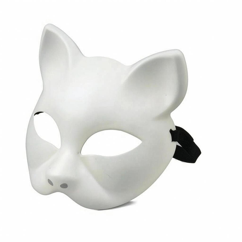 [predolo21x] Máscara Meia Facial De Gato Fofa Leve Ajustável Para Cosplays , Cosplay , Festas À Fantasia