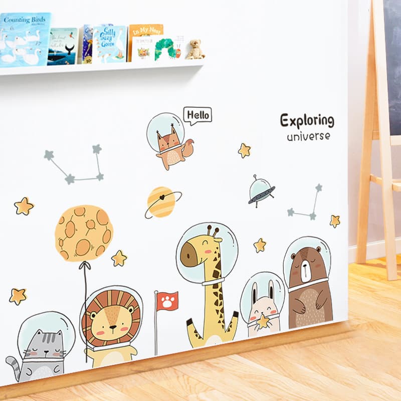 Quarto das crianças corredor decoração Mural adesivos quarto cabeceira Layout dos desenhos animados adesivos de parede f