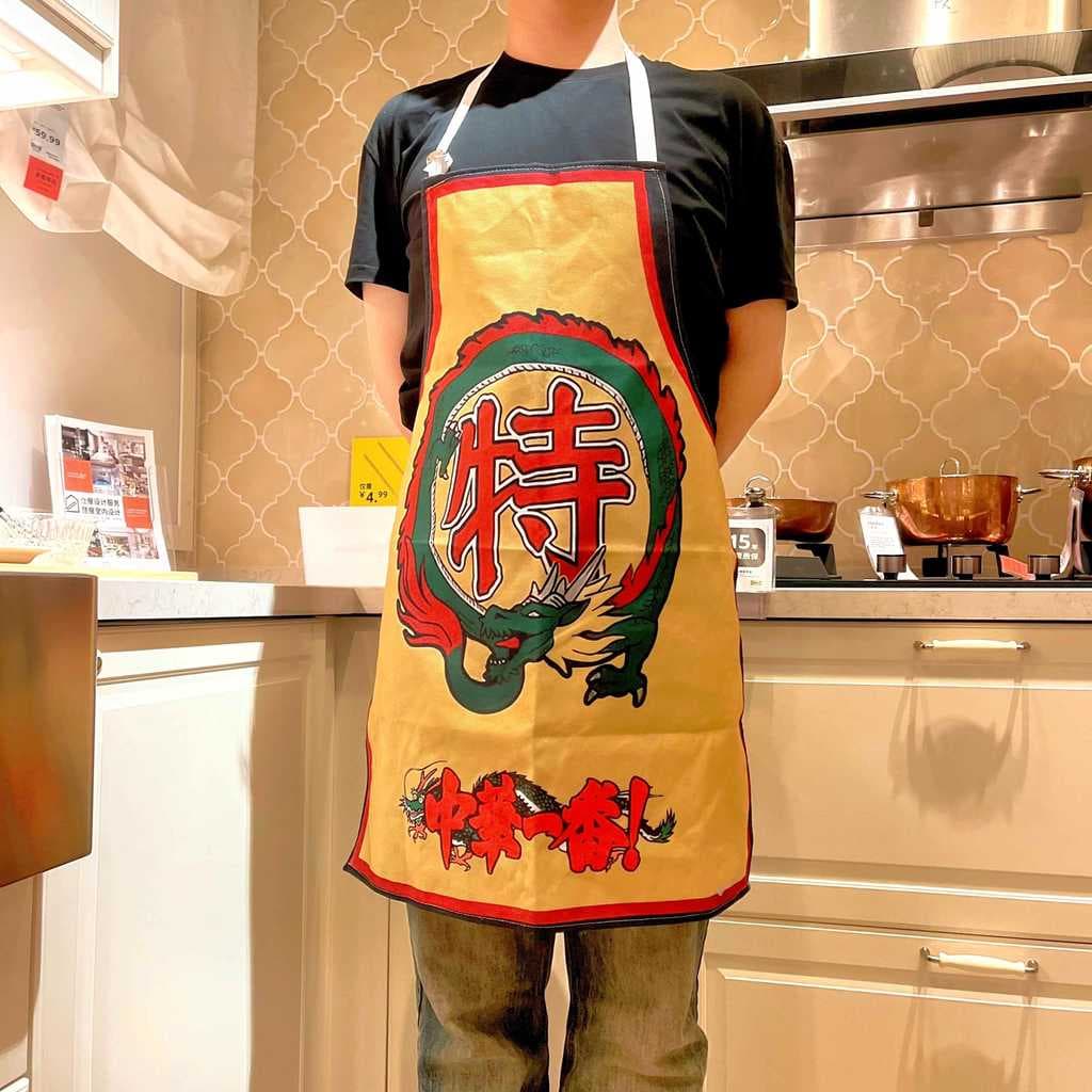 Zhonghua Xiaodangjia logotipo impresso cozinha cozinhar avental à prova de óleo mercado noturno grande engrenagem loja d