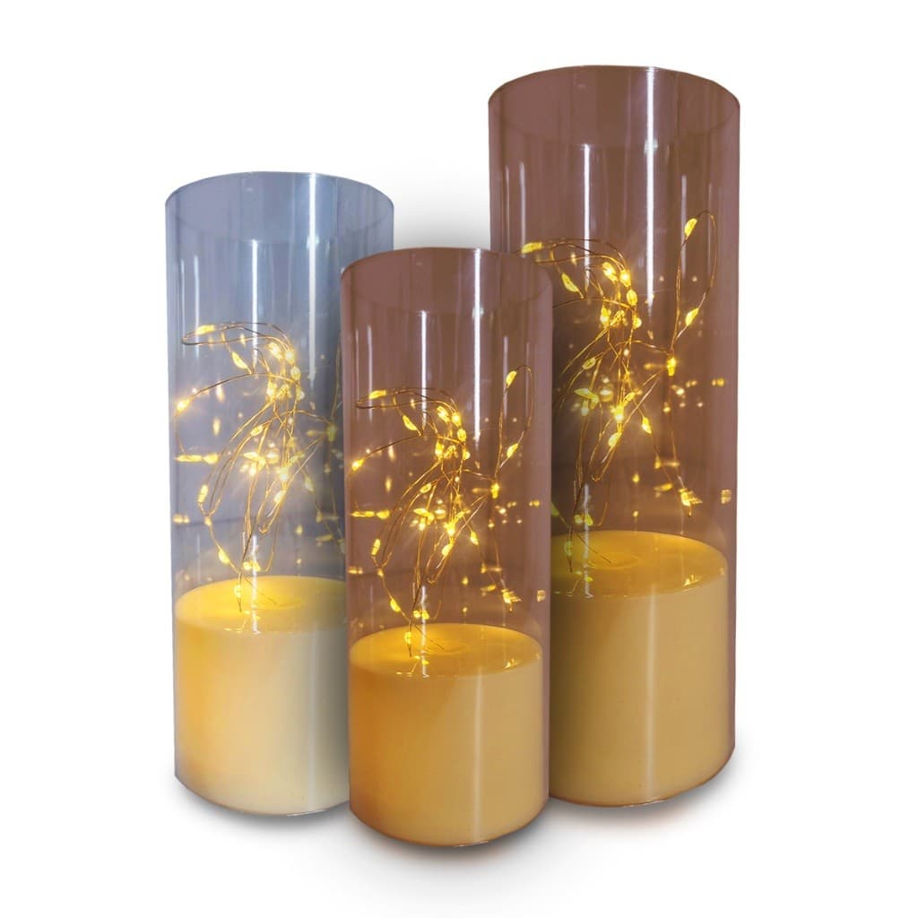 Luminária LED Decorativa Fio de Fada Efeito Vela