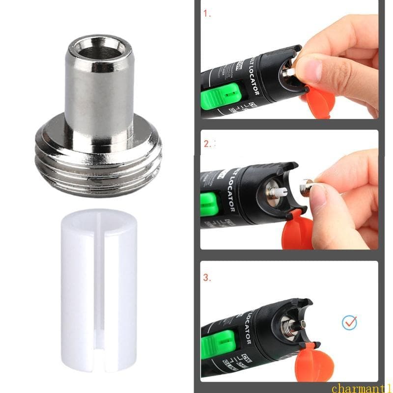 charmant 4 Peças Reposição Do Localizador Visual Falhas Fibra Tubo Cerâmico E Cabeça Metal