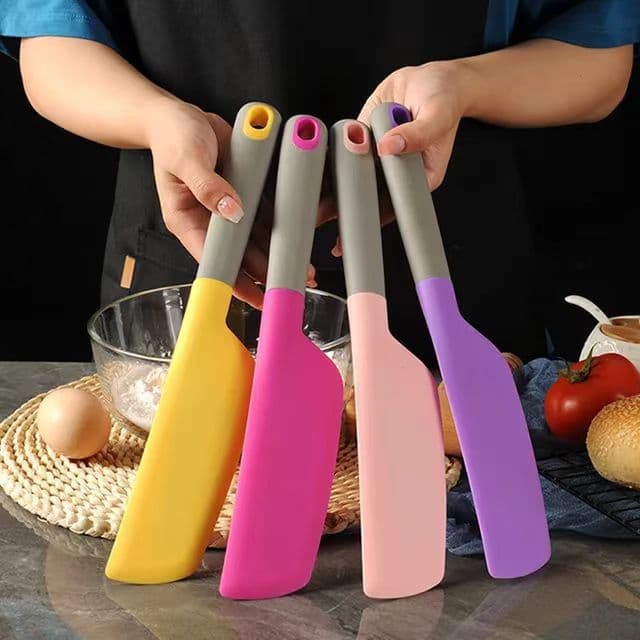 Espátula de silicone de uma peça para assar bolo creme espátula de silicone faca de agitação de geléia de salada domésti