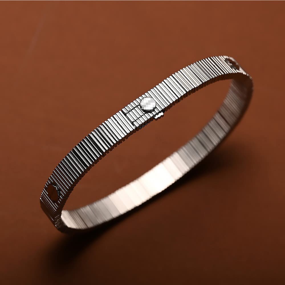 Pulseira de fio com alça de parafuso, aço inoxidável, chapeamento Seiko, acessórios elásticos, montagem, homens, mulhere