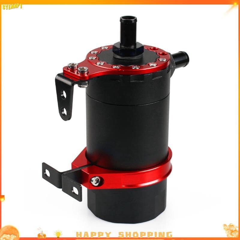 Kit De Lata De Captura De Óleo Respirável Para Carro , Tanque De Resgate Com Placa De Filtro Modificação De Vermelho