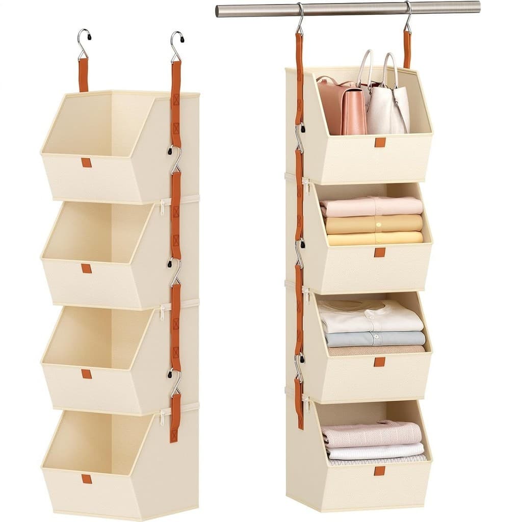 Guarda-roupa organizador cabide de roupas armazenamento dobrável de 4 camadas sem instalação economia de espaço pendurad