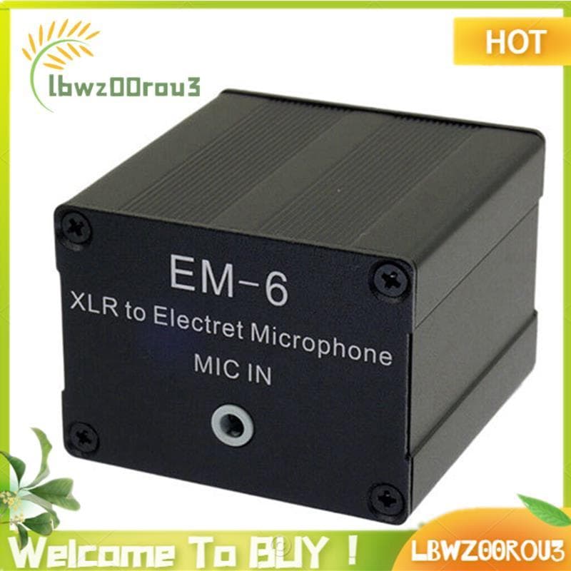 Conversor De Captador De Placa De Som XLR Para Misturador De Amplificador De Cabeça De Microfone Condensador De Eletreto