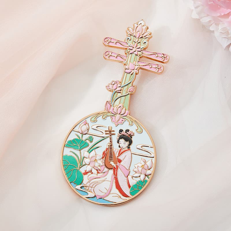Espelho Compacto de Cobre Estilo Chinês com as Quatro Belezas, Criativo e Cultural para Viagem 
 
   FPN3
