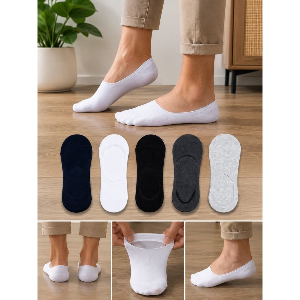 Kit 9 pares Meias Masculinas Invisíveis Macias e Confortáveis moderno