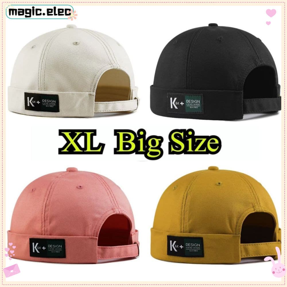 Gorro Vintage MAGIC , Sem Viseira , Chapéu De Cabeça Grande Hip Hop , Boné Casual XL 62 Ajustável Com Cúpula Retrô