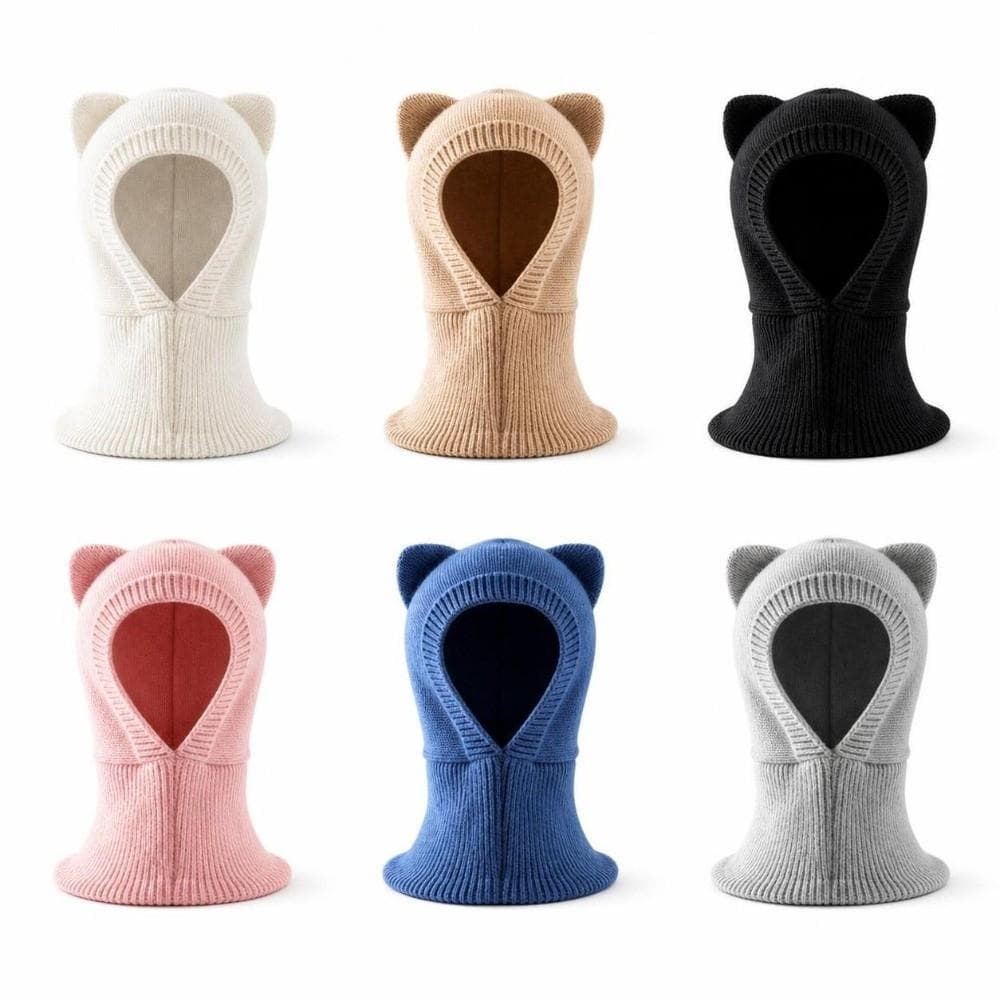 Chapéu Balaclava De Inverno PEONYQ , Boné De Malha De Lã À Prova De Vento Para Bebê Proteção De Ouvido Quente E Espesso