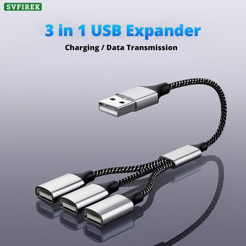 Expansor USB2.0 3 Em 1 USB OTG Splitter Macho Para 3 Fêmeas USB2.0 Multi Hub Multiport Split Adapter