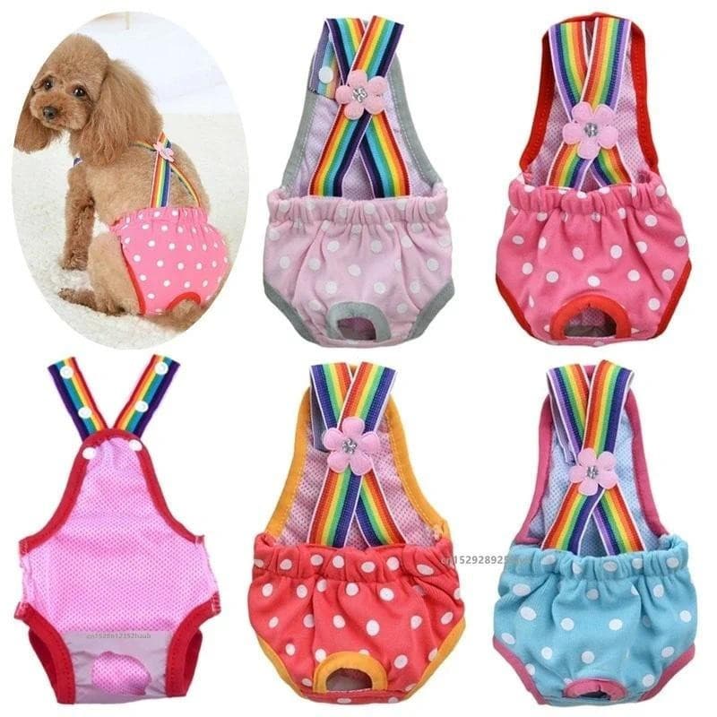 Calça fisiológica para cadelas, calças para filhotes fêmeas, shorts, roupa íntima lavável 56YC