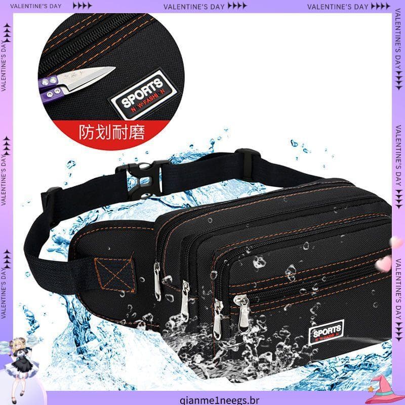 2507 Pessoas Louvor Cintura Bolsa Multifuncional Novo Estilo Bolsa para Celular de Cintura Masculina Bolsa de Ombr