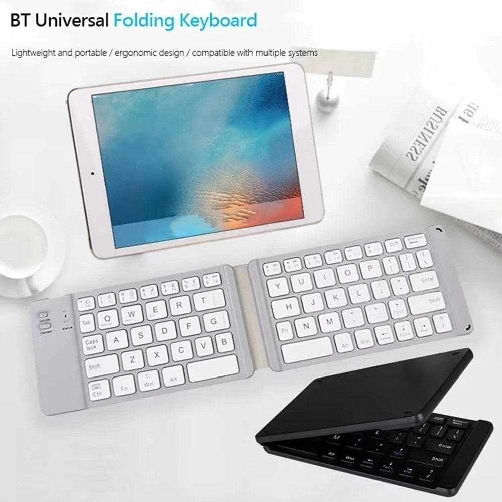 Teclado Dobrável Sem Fio FIWICKA , Mini Bluetooth Slient , Leve Universal