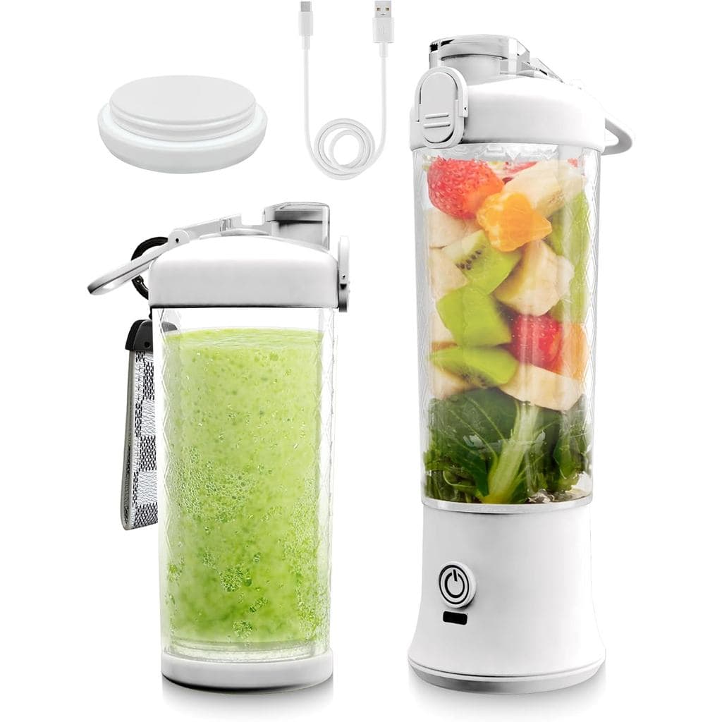 SSKAWorldwide Liquidificador Portátil 21oz – Mini Liquidificador Pessoal Recarregável e Sem Fio para Shakes e Smoothies,